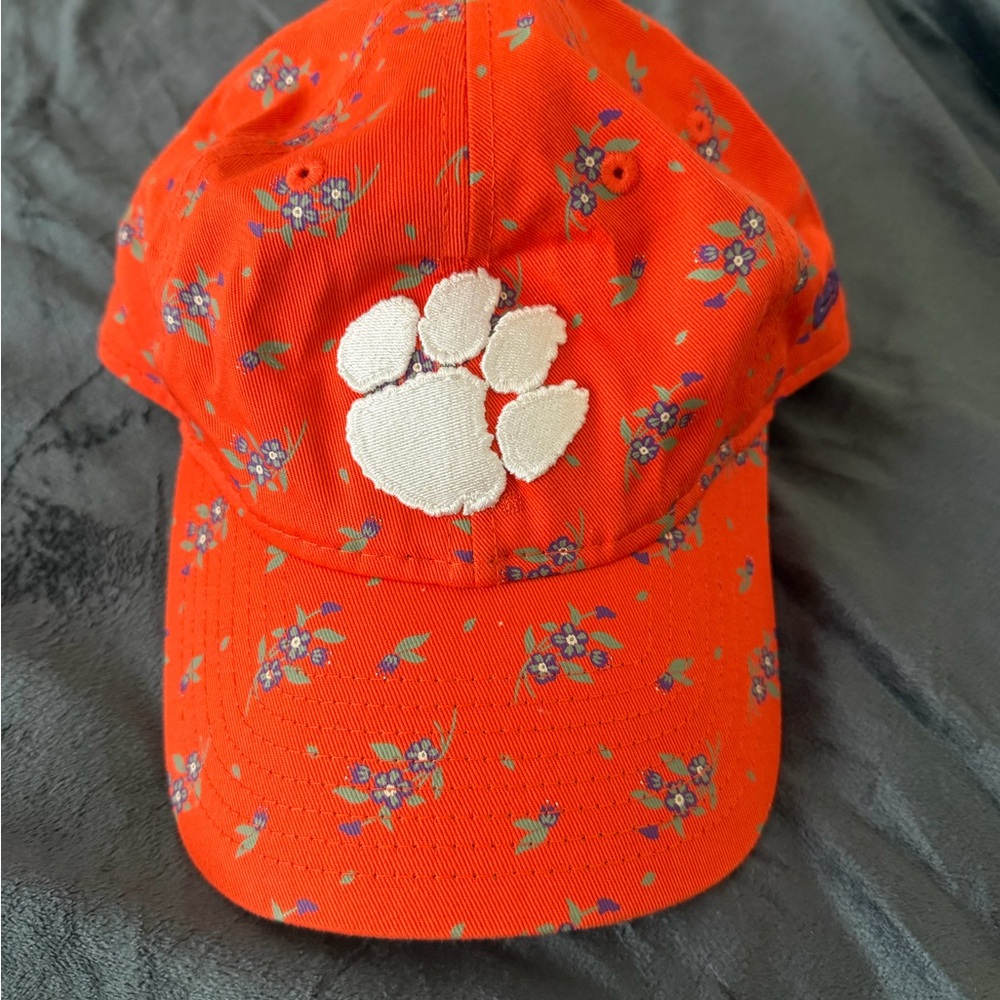 Women’s Orange Cap with White Paw Print